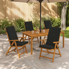 High Back Chair Cushion GEMERT 100% Polyester 4 pcs Black (polyester)