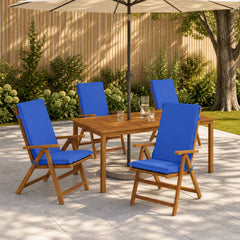 High Back Chair Cushion GEMERT 100% Polyester 4 pcs Royal blue (polyester)