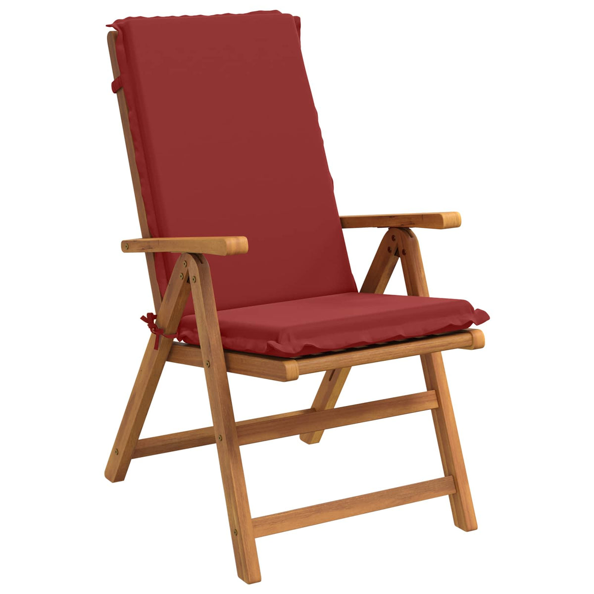 vidaXL High Back Chair Cushion GEMERT 2 pcs 100% Polyester Wine Red 3