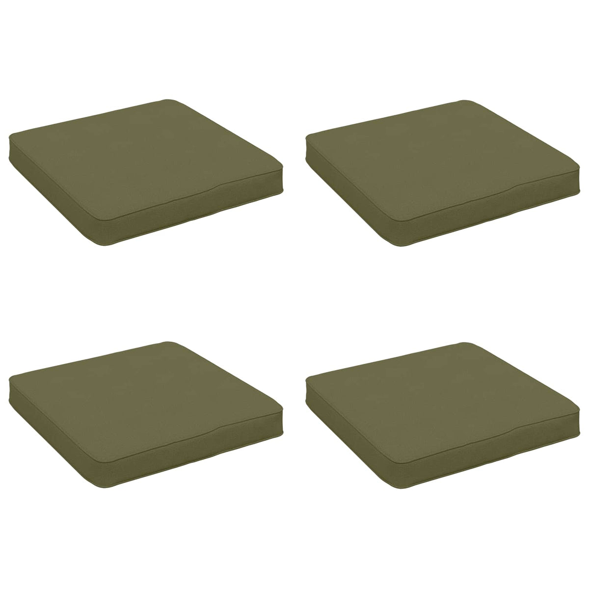 vidaXL 4-Piece Seat Cushions VUGHT 4 pcs 100% Polyester Olive Green 2