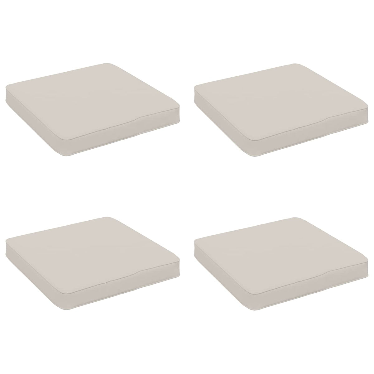 vidaXL 4-Piece Seat Cushions VUGHT 4 pcs 100% Polyester White 2
