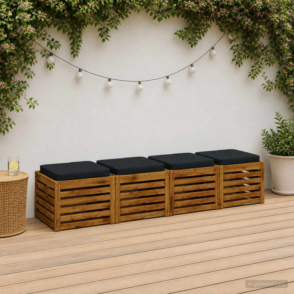 4-Piece Seat Cushions in Dark Blue