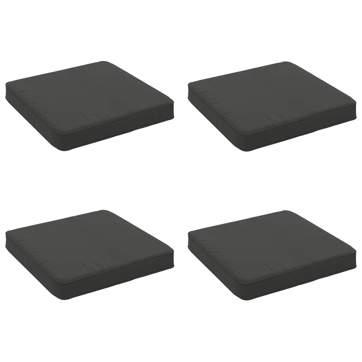 vidaXL 4-Piece Seat Cushions VUGHT 4 pcs 100% Polyester Anthracite 2