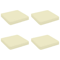 vidaXL 4-Piece Seat Cushions VUGHT 4 pcs 100% Polyester Cream 2