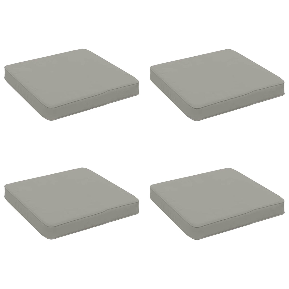 vidaXL 4-Piece Seat Cushions VUGHT 4 pcs 100% Polyester Grey 2