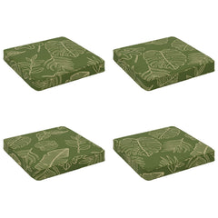 vidaXL 4-Piece Seat Cushions VUGHT 4 pcs 100% Polyester Leaf Design 2