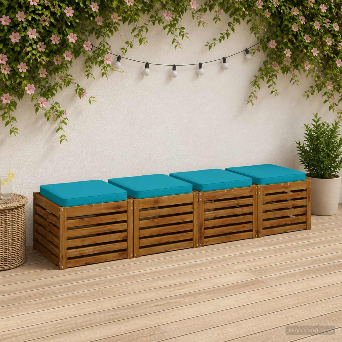 Seat Cushions VUGHT Polyester Depth Turquoise