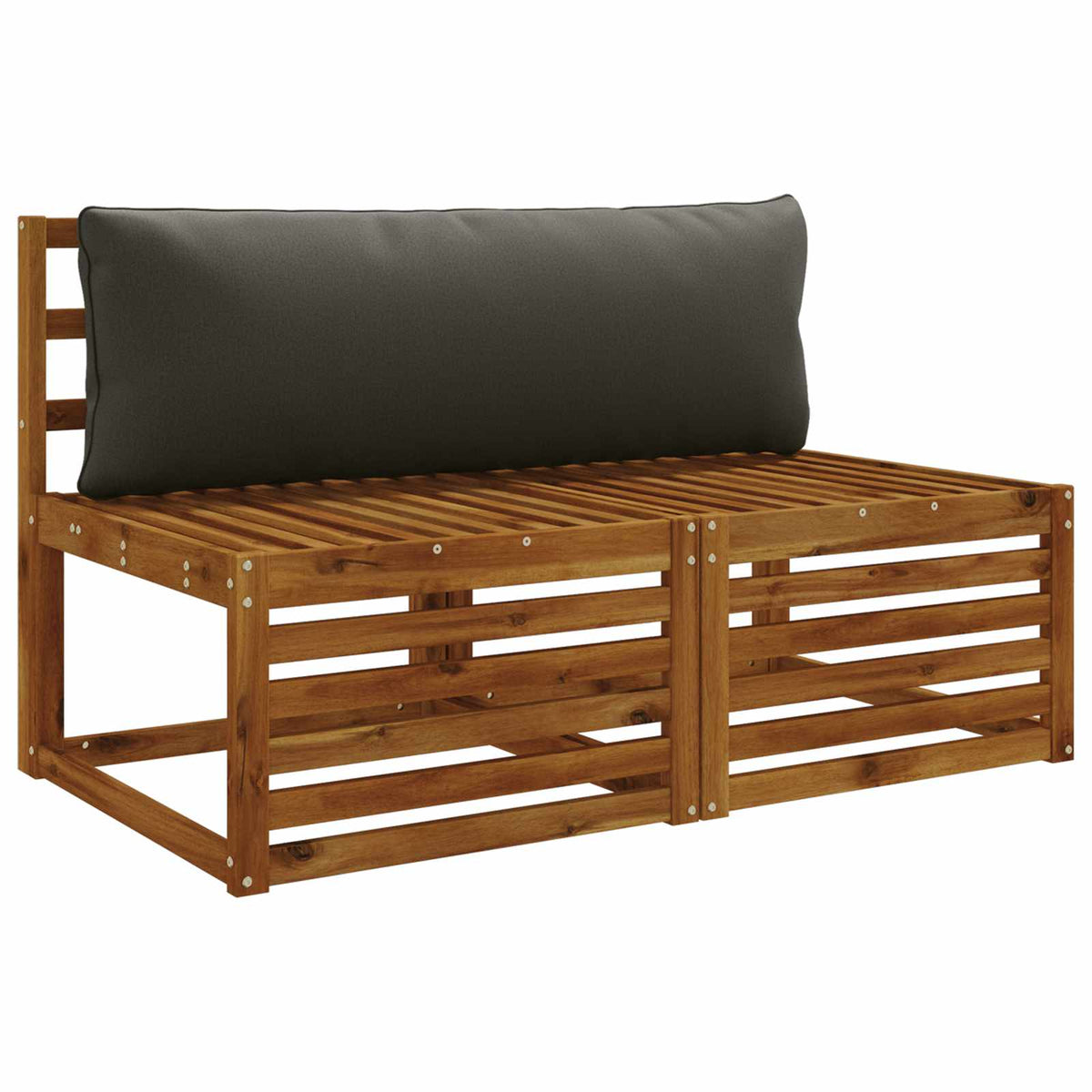 Back Cushion PUTTEN 100% Polyester Melange 120 x 40 x 15 cm Anthracite