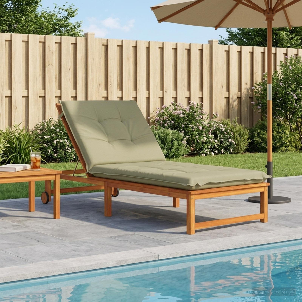 Sunlounger Cushion GEMERT Polyester Melange Light green