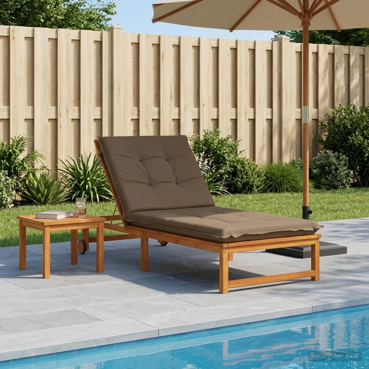 Sunlounger Cushion GEMERT Polyester Melange Taupe