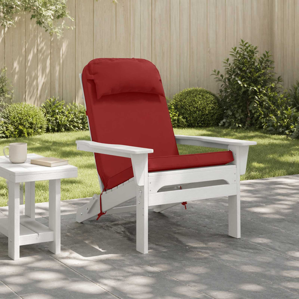 vidaXL Adirondack Chair Cushion 100% Polyester Wine Red 1