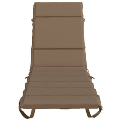 vidaXL Sunlounger Cushion GEMERT 100% Polyester Taupe 200 x 50 x 3 cm 4