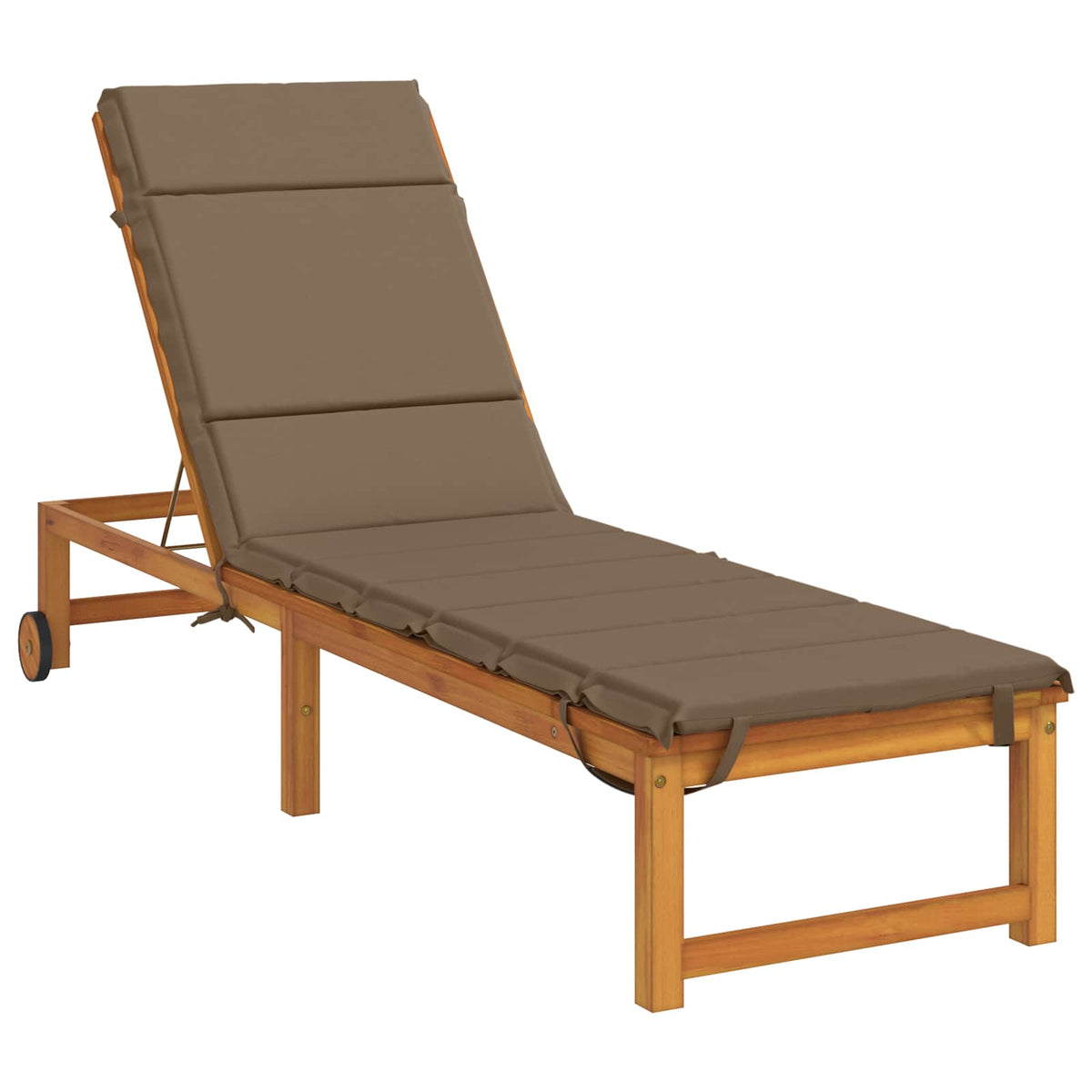 vidaXL Sunlounger Cushion GEMERT 100% Polyester Taupe 200 x 50 x 3 cm 3
