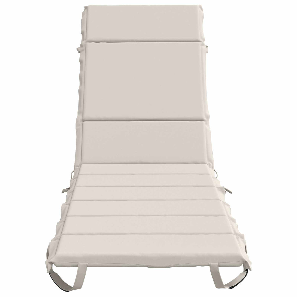 vidaXL Sunlounger Cushion GEMERT 100% Polyester White 200 x 50 x 3 cm 4