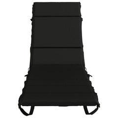 vidaXL Sunlounger Cushion GEMERT 100% Polyester Black 200 x 50 x 3 cm 4