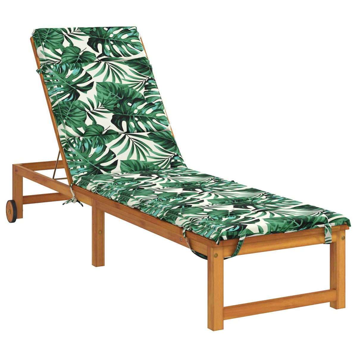 vidaXL Sunlounger Cushion GEMERT 100% Polyester Leaf Pattern 3