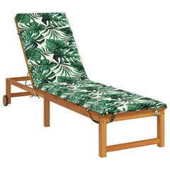 vidaXL Sunlounger Cushion GEMERT 100% Polyester Leaf Pattern 3