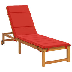 vidaXL Sunlounger Cushion GEMERT 100% Polyester Red 200 x 50 x 3 cm 3