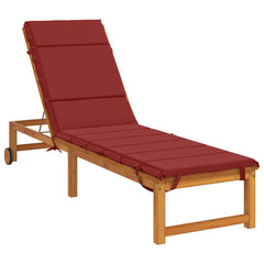 vidaXL Sunlounger Cushion GEMERT 100% Polyester Wine Red 3