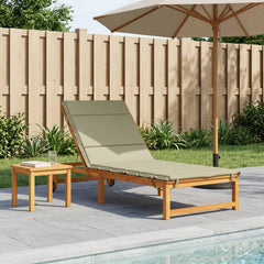 Sunlounger Cushion GEMERT 100% Polyester Melange 200 x 90 x 3 cm Light green