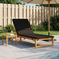 Sunlounger Cushion GEMERT 100% Polyester Melange 200 x 90 x 3 cm Black