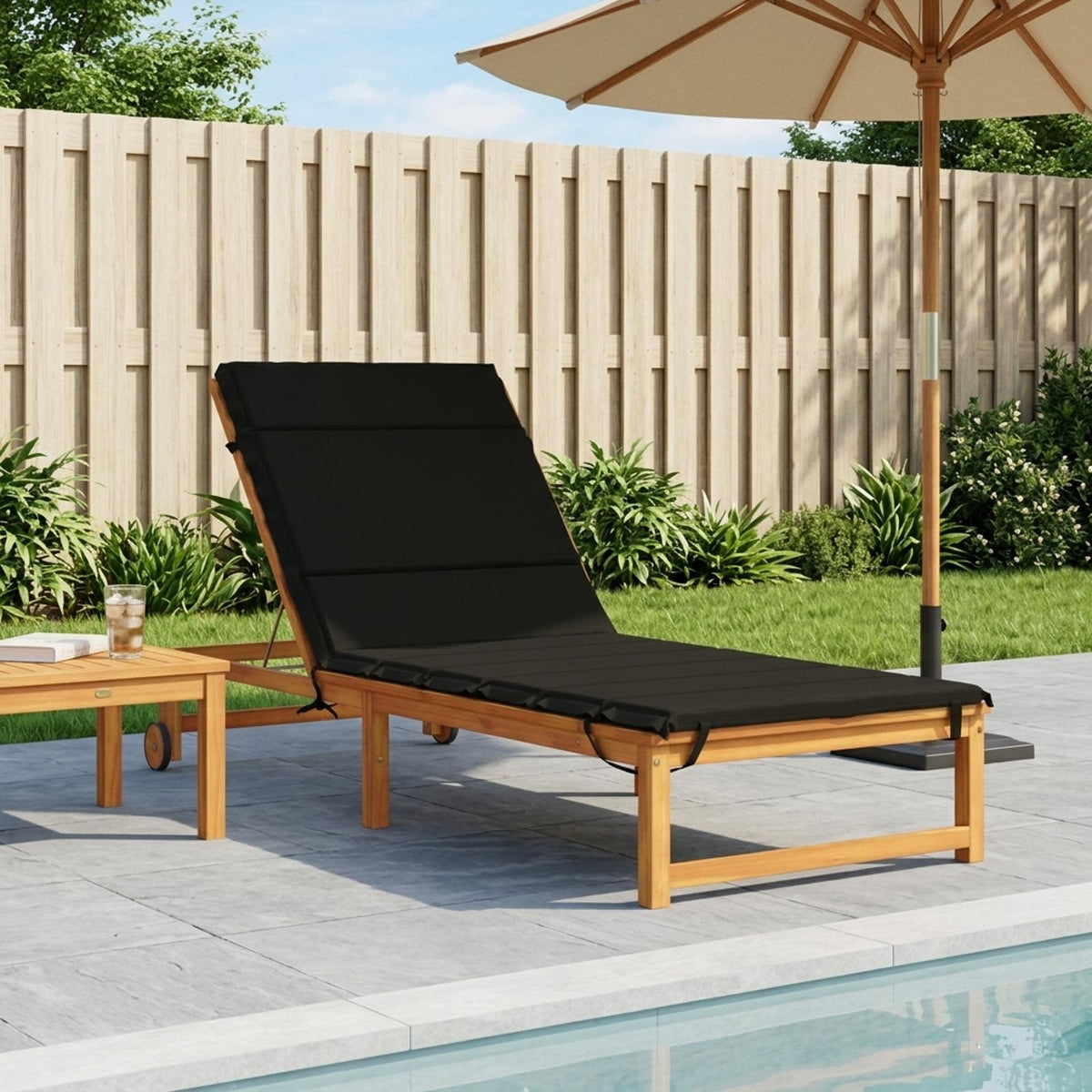 Sunlounger Cushion GEMERT Polyester Black