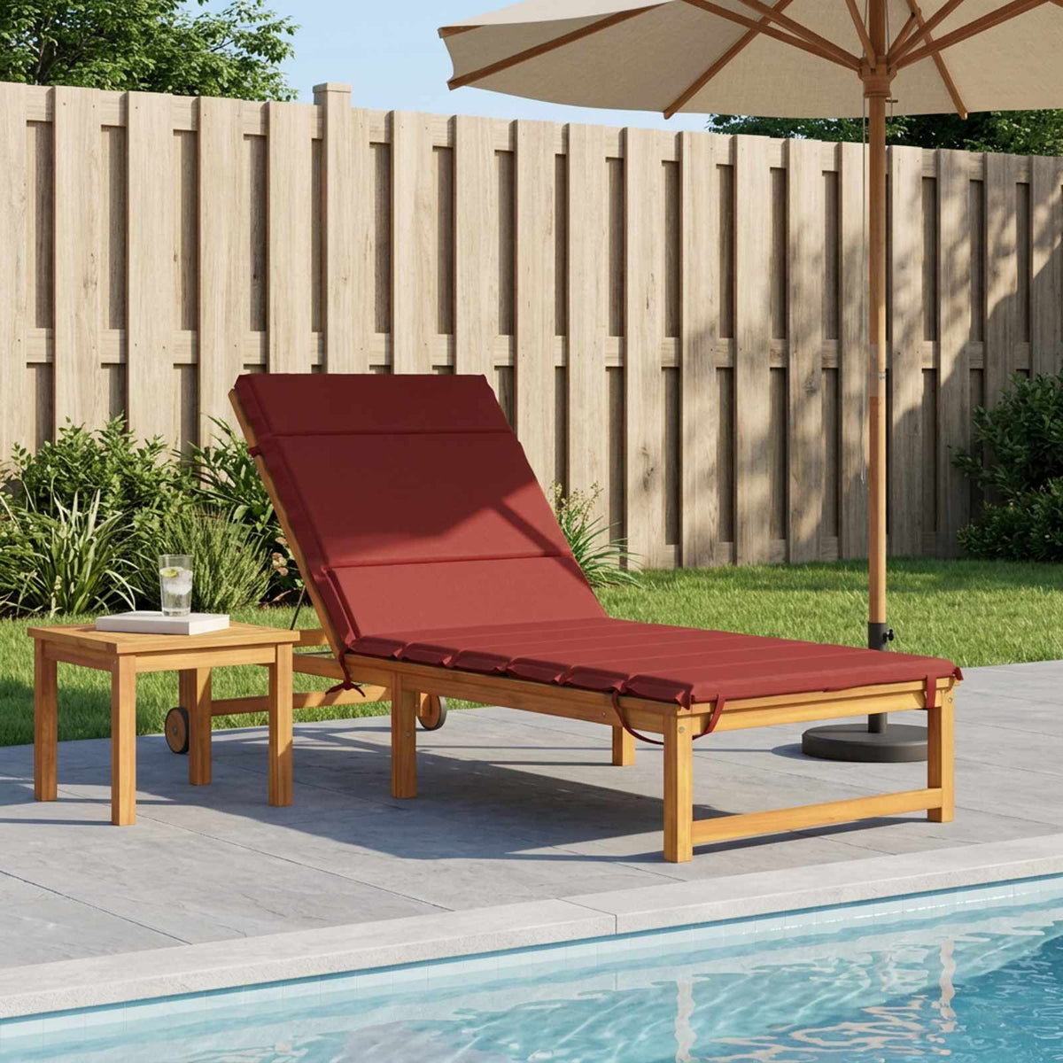 Sunlounger Cushion GEMERT Polyester Wine red