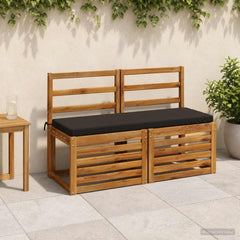 Bench Cushions SOEST 2 pcs in Black