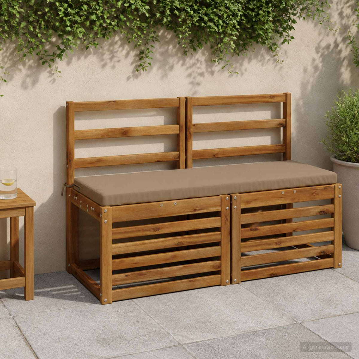 Bench Cushions SOEST 2 pcs in Taupe