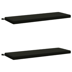 vidaXL Bench Cushions SOEST 2 pcs 100% Polyester Black 110 x 40 x 5 cm 2