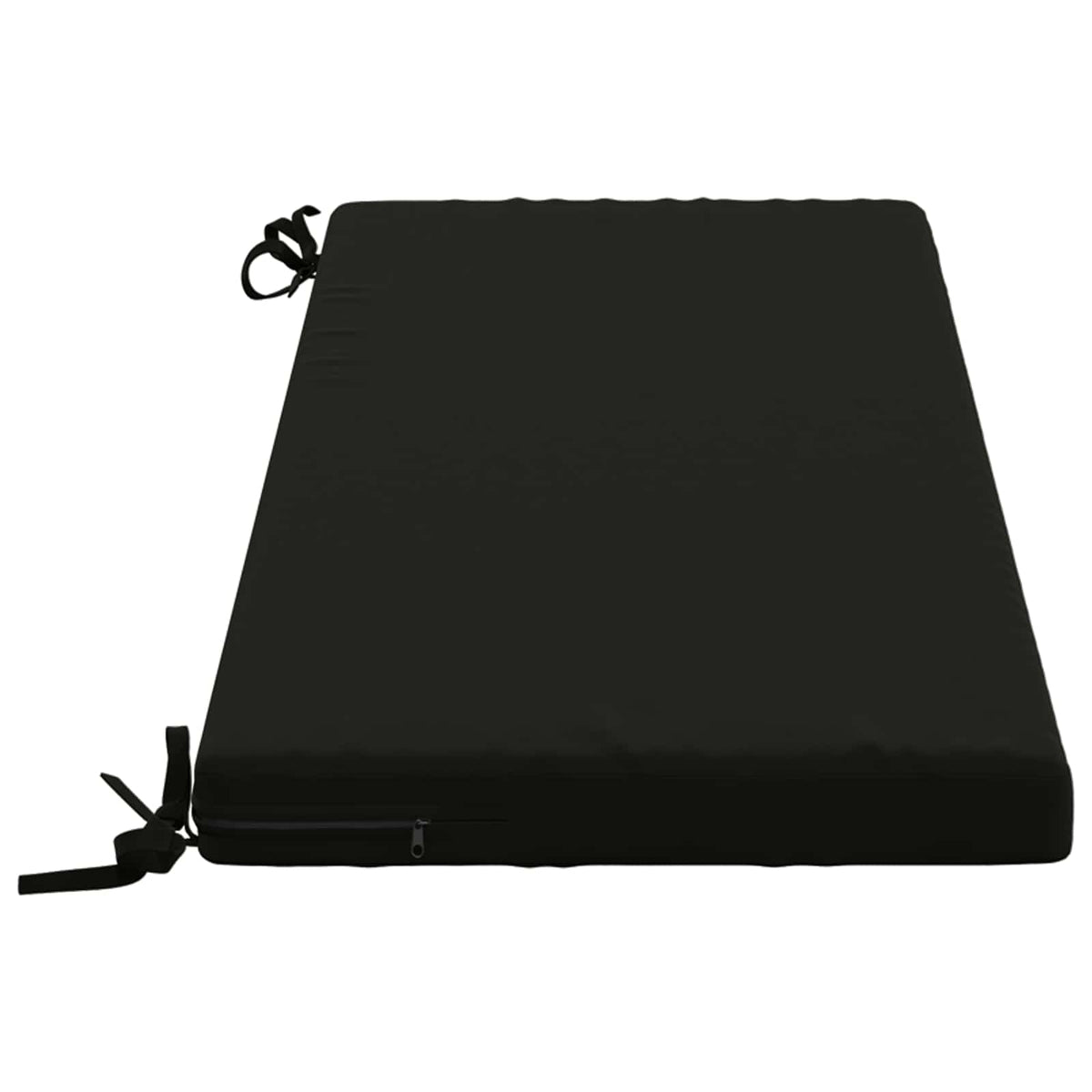 vidaXL Bench Cushions SOEST 2 pcs 100% Polyester Black 110 x 40 x 5 cm 5