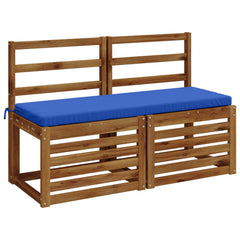 vidaXL Bench Cushions SOEST 2 pcs 100% Polyester Royal Blue 3