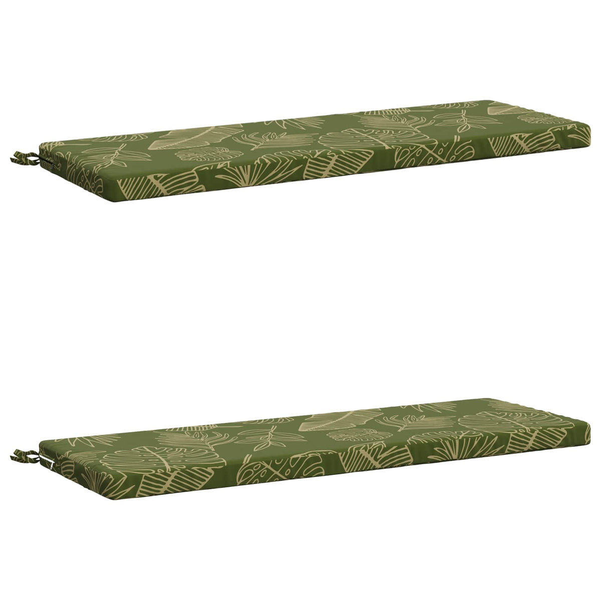 vidaXL Bench Cushions SOEST 2 pcs 100% Polyester Leaf Design 2