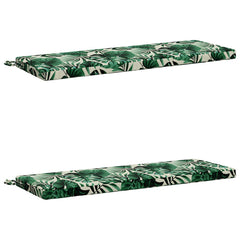 vidaXL Bench Cushions SOEST 2 pcs 100% Polyester Leaf Pattern 2