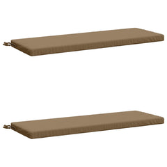 vidaXL Bench Cushions SOEST 2 pcs 100% Polyester Taupe 110 x 40 x 5 cm 2