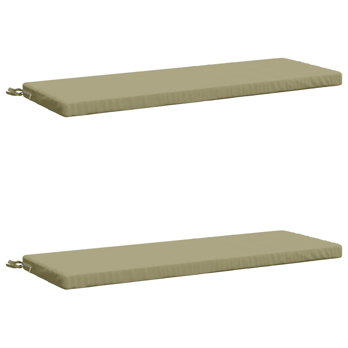 vidaXL Bench Cushions SOEST 2 pcs 100% Polyester Light Green 2