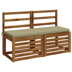 vidaXL Bench Cushions SOEST 2 pcs 100% Polyester Light Green 3