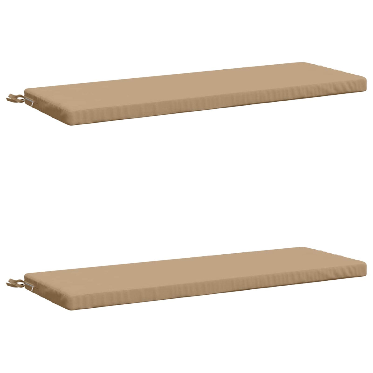 vidaXL Bench Cushions SOEST 2 pcs 100% Polyester Sand 120 x 40 x 5 cm 2