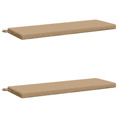 vidaXL Bench Cushions SOEST 2 pcs 100% Polyester Sand 120 x 40 x 5 cm 2