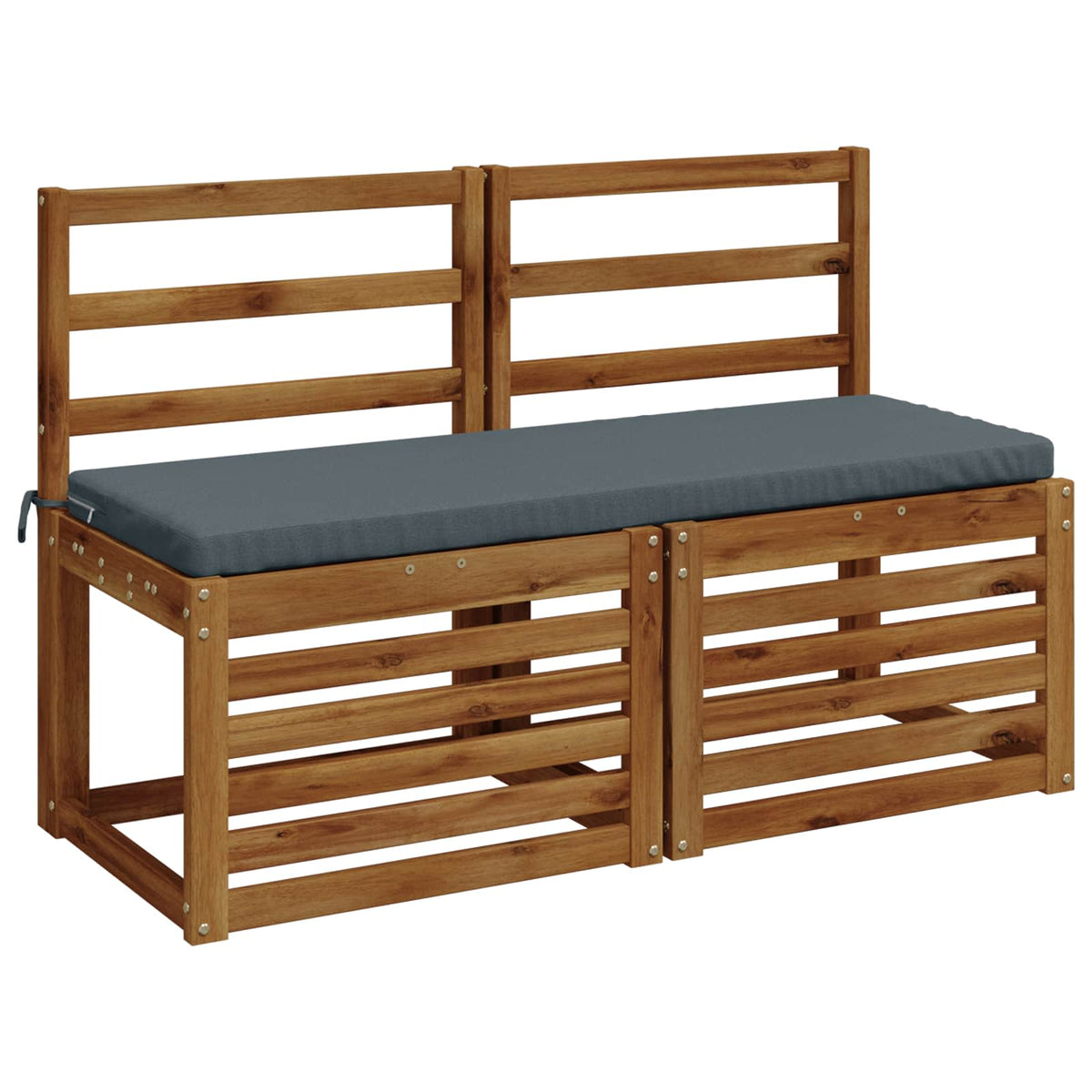 vidaXL Bench Cushions SOEST 2 pcs 100% Polyester Blue 120 x 40 x 5 cm 3