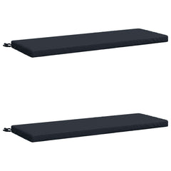 vidaXL Bench Cushions SOEST 2 pcs 100% Polyester Dark Blue 2