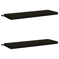 vidaXL Bench Cushions SOEST 2 pcs 100% Polyester Black 120 x 40 x 5 cm 2