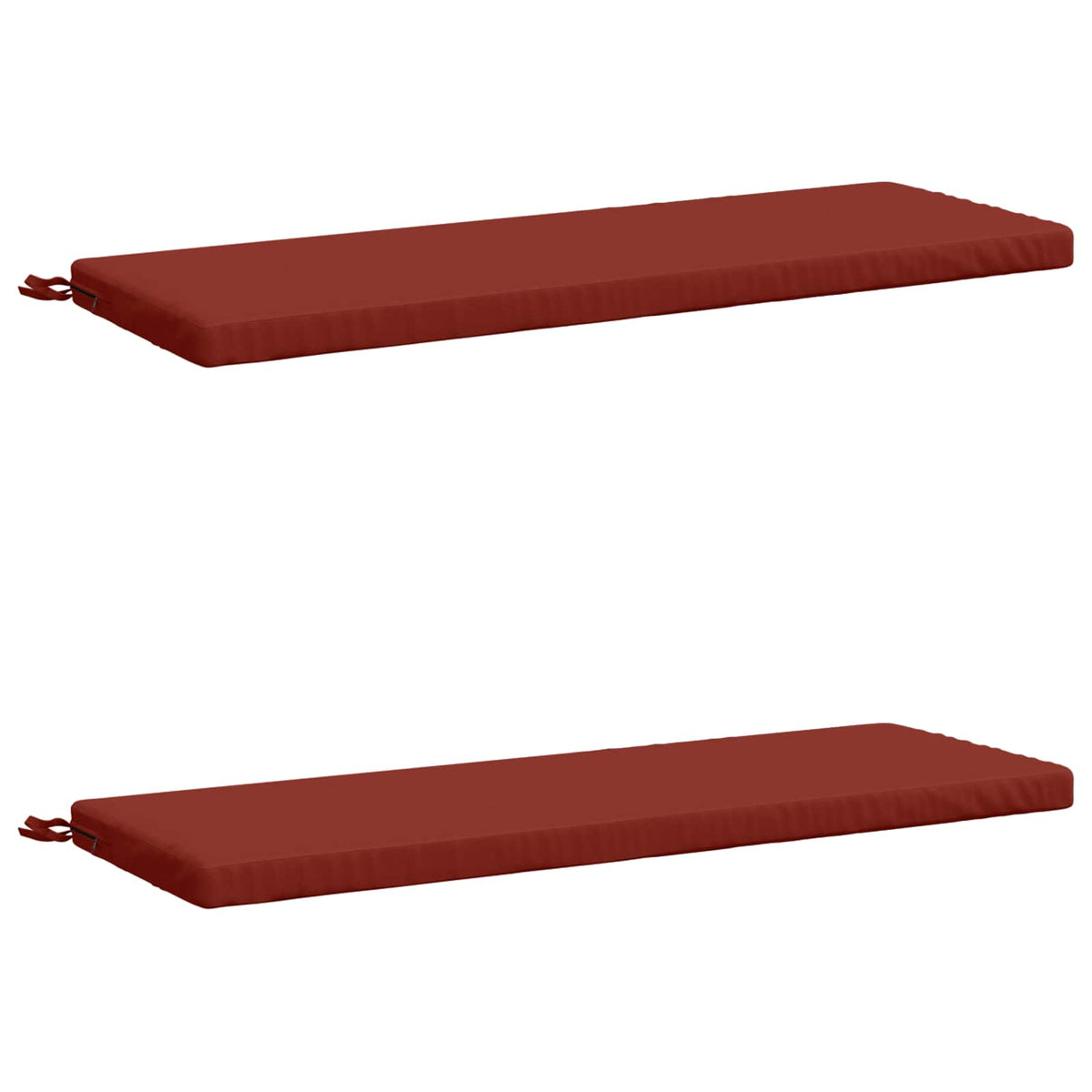 vidaXL Bench Cushions SOEST 2 pcs 100% Polyester Red 120 x 40 x 5 cm 2