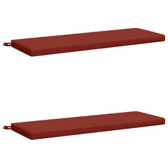 vidaXL Bench Cushions SOEST 2 pcs 100% Polyester Red 120 x 40 x 5 cm 2