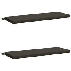 vidaXL Bench Cushions SOEST 2 pcs 100% Polyester Anthracite 2