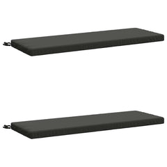vidaXL Bench Cushions SOEST 2 pcs 100% Polyester Anthracite 2