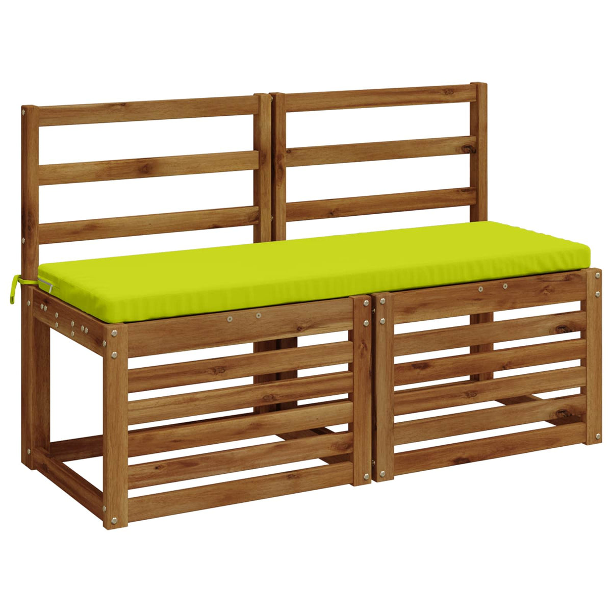 vidaXL Bench Cushions SOEST 2 pcs 100% Polyester Bright Green 3