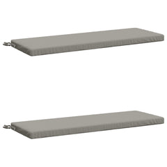 vidaXL Bench Cushions SOEST 2 pcs 100% Polyester Grey 120 x 40 x 5 cm 2