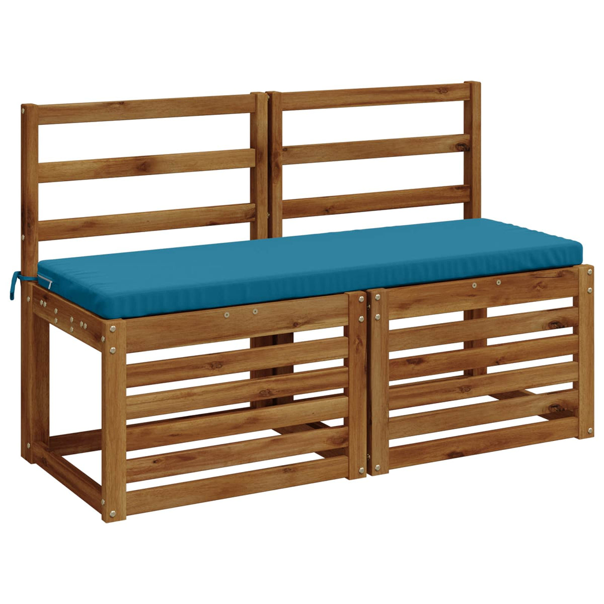vidaXL Bench Cushions SOEST 2 pcs 100% Polyester Light Blue 3