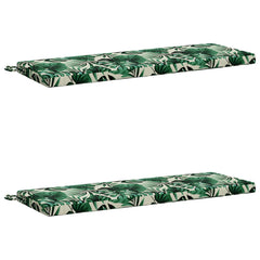 vidaXL Bench Cushions SOEST 2 pcs 100% Polyester Leaf Pattern 2